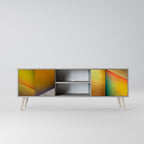 PIERCING SKÄRPA 2-dörrars TV-bänk i grå finish