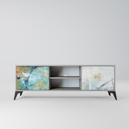 ABSTRACT THOUGHTS 2-Door TV Stand in Grey Finish