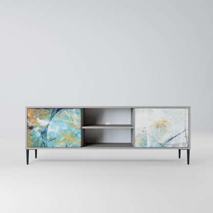 ABSTRACT THOUGHTS 2-Door TV Stand in Grey Finish