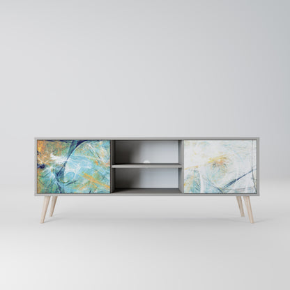 ABSTRACT THOUGHTS 2-Door TV Stand in Grey Finish