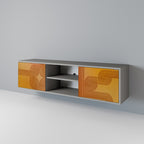 FÖRSTÄRKANDE RELATION 2-dörrars TV-bänk i grå finish