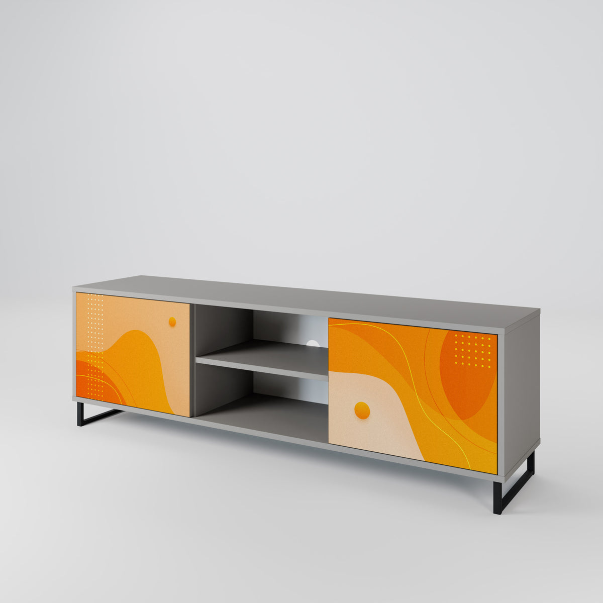 ORANGE ARRANGEMENT TV-bänk med två dörrar