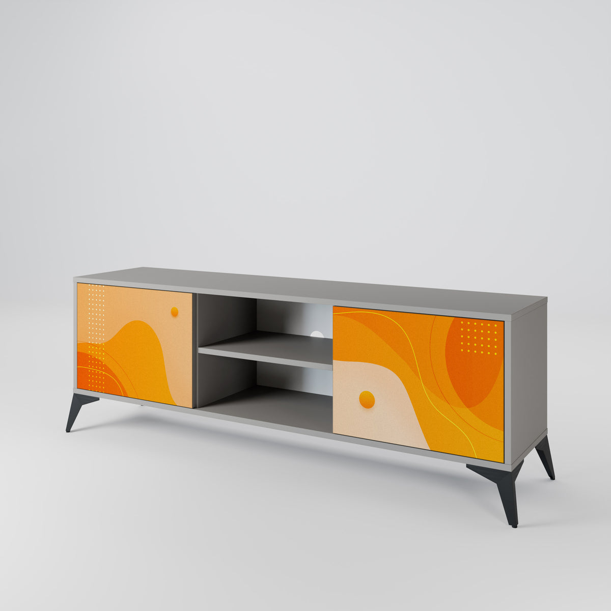 ORANGE ARRANGEMENT TV-bänk med två dörrar