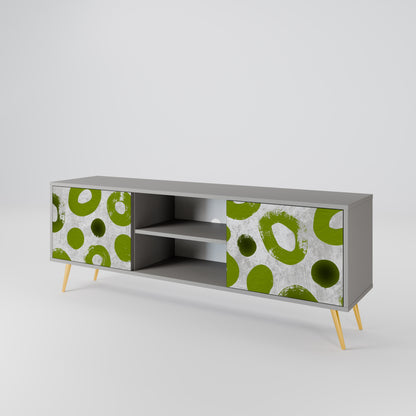 GREEN RHAPSODY 2-dörrars TV-bänk i grå finish