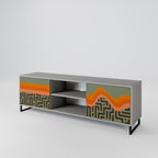 ENKLA LÖSNINGAR 2-dörrars TV-bänk i grå finish