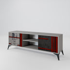 GRÅ FIGURES 2-dörrars TV-bänk i grå finish