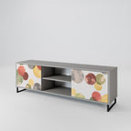 FLEETING HAPPINESS 2-dörrars TV-bänk i grå finish