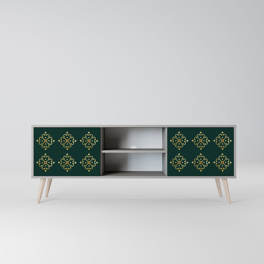 ROYAL MEDALLION 2-dörrars TV-bänk i grå finish