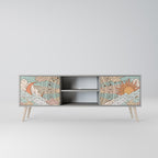 MYSTICAL STRUCTURE 2-Door TV Stand in Grey Finish