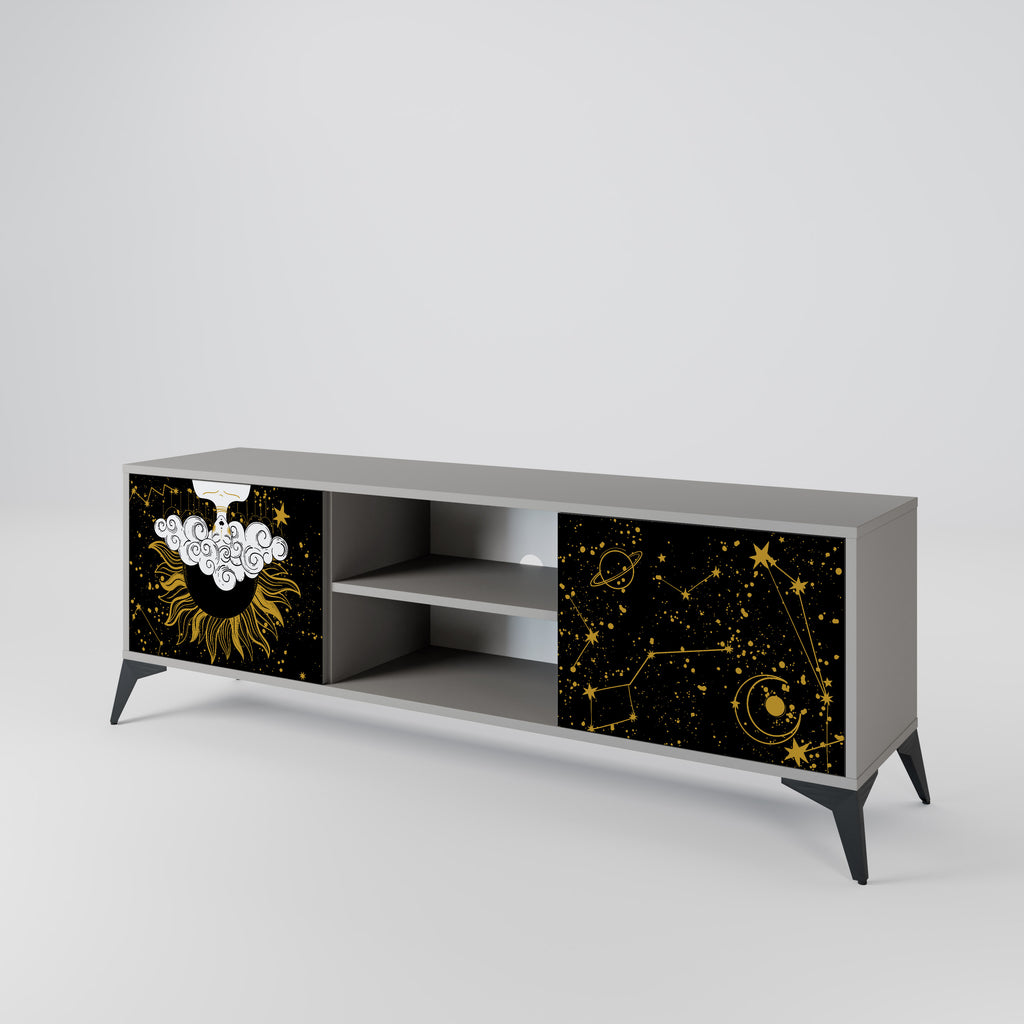 STELLAR CONSTELLATIONS 2-dörrars TV-bänk i grå finish