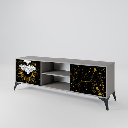 STELLAR CONSTELLATIONS 2-dörrars TV-bänk i grå finish