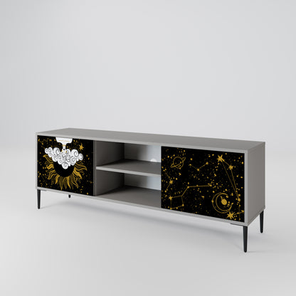 STELLAR CONSTELLATIONS 2-dörrars TV-bänk i grå finish