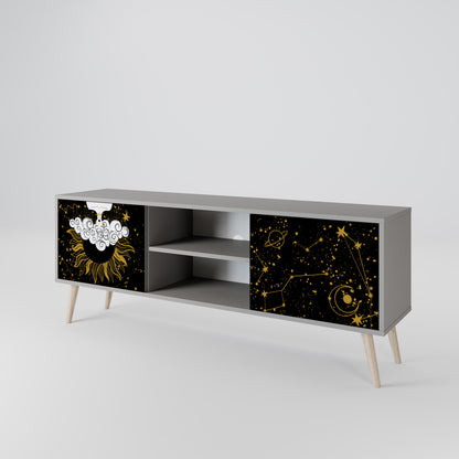 STELLAR CONSTELLATIONS 2-dörrars TV-bänk i grå finish
