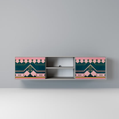 ROYAL COMPOSITION 2-Door TV Stand in Grey Finish