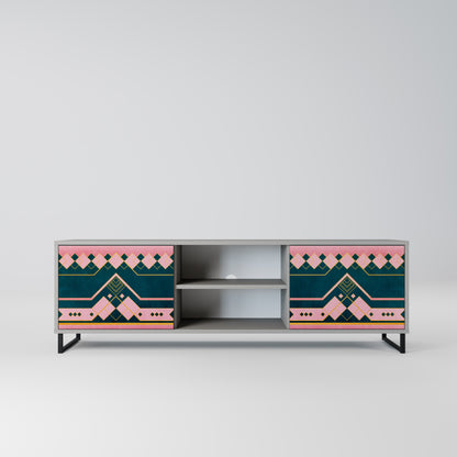ROYAL COMPOSITION 2-Door TV Stand in Grey Finish