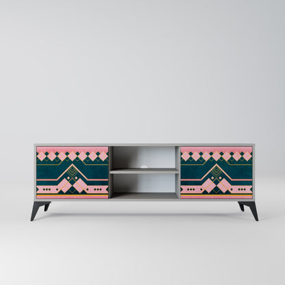 ROYAL COMPOSITION 2-Door TV Stand in Grey Finish