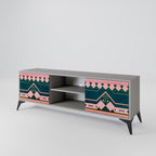 ROYAL COMPOSITION 2-Door TV Stand in Grey Finish