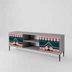 ROYAL COMPOSITION 2-Door TV Stand in Grey Finish