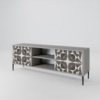 MONOCHROME NEXUS 2-Door TV Stand in Grey Finish