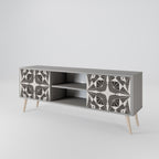 MONOCHROME NEXUS 2-Door TV Stand in Grey Finish