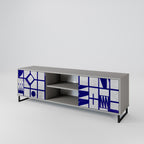 THE RIGHT PLACES 2-Door TV Stand in Grey Finish