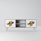 FUTURE SIGN 2-dörrars TV-bänk i grå finish