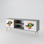 FUTURE SIGN 2-dörrars TV-bänk i grå finish