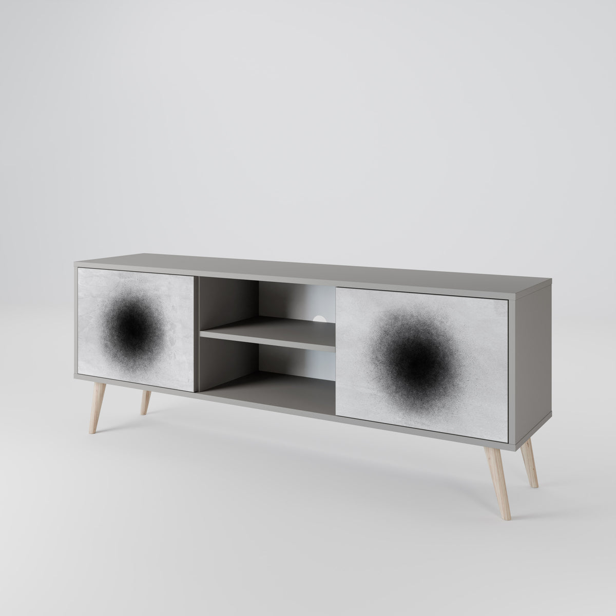 BLACK HOLE TV-bänk med två dörrar