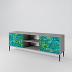 NOSTALGISKA MINNEN 2-dörrars TV-bänk i grå finish