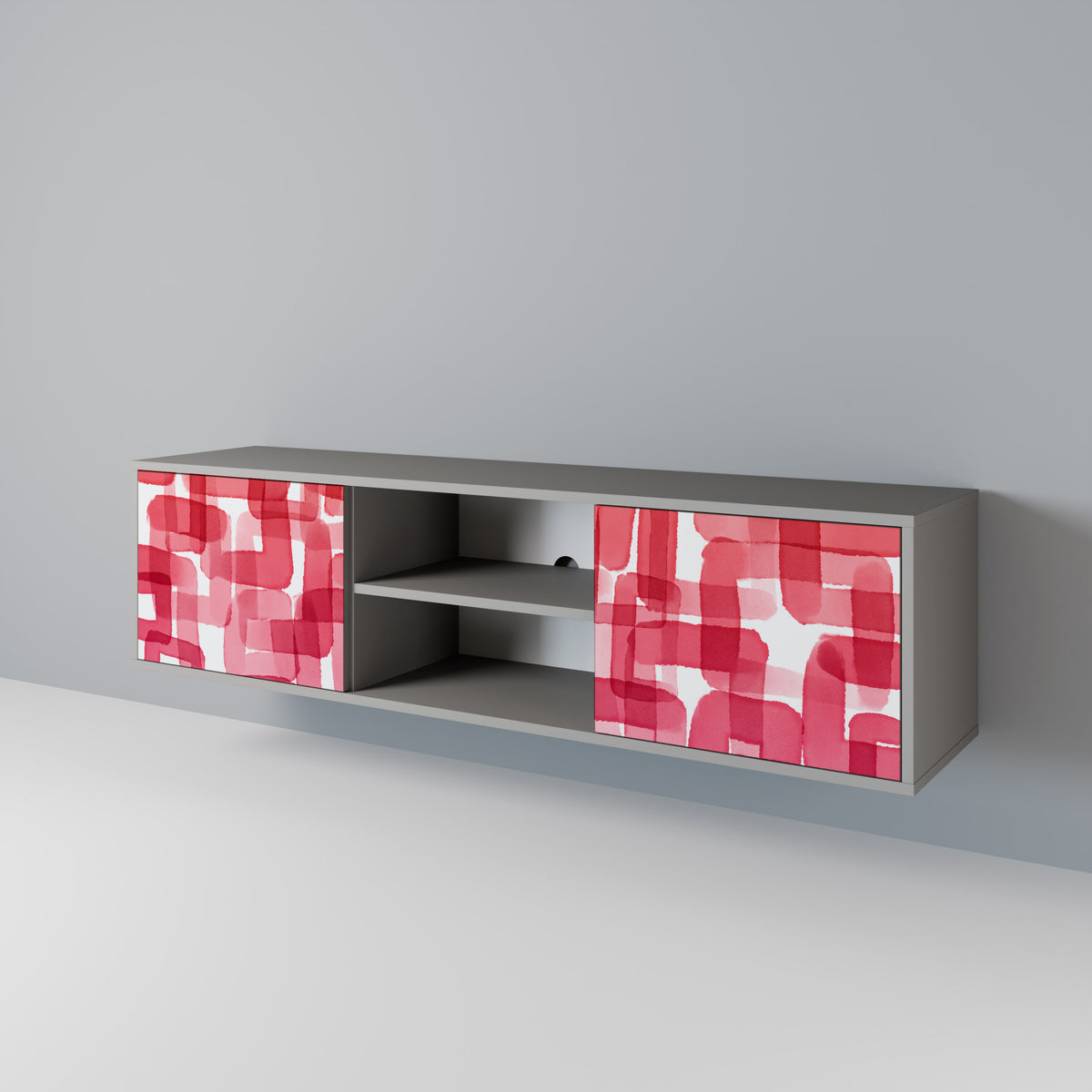 KALEIDOSCOPIC CUBISM TV-bänk med två dörrar