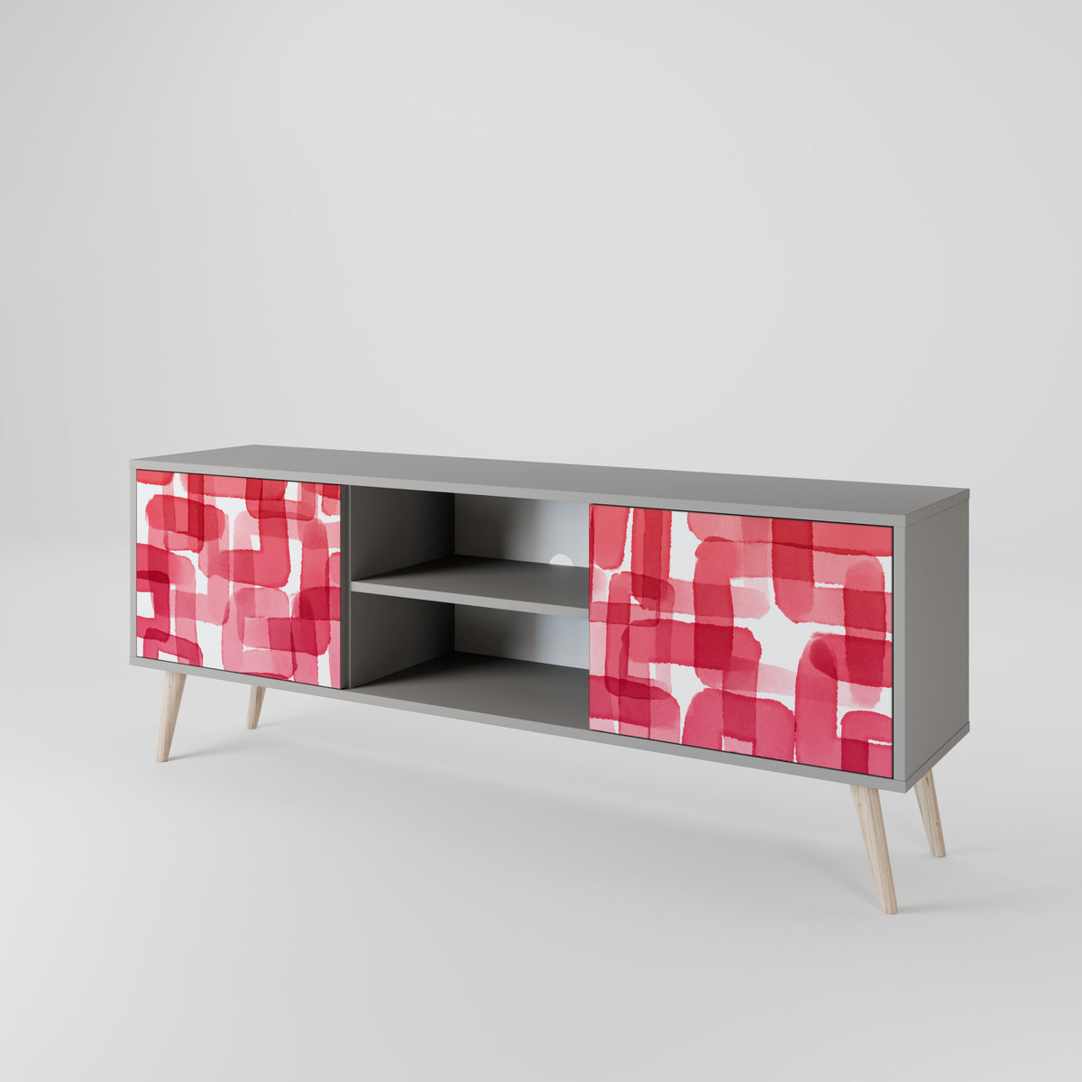 KALEIDOSCOPIC CUBISM TV-bänk med två dörrar