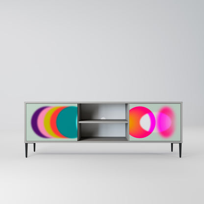 SYMPHONY OF COLOURS 2-dörrars TV-bänk i grå finish