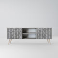 WAVES OF CONCRETE 2-Door TV Stand in Grey Finish