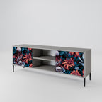 ETHEREAL BLOSSOMS 2-Door TV Stand in Grey Finish