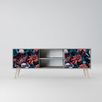 ETHEREAL BLOSSOMS 2-Door TV Stand in Grey Finish