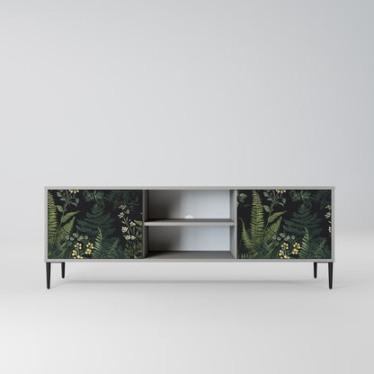 FERN FLOWERS 2-dörrars TV-bänk i grå finish