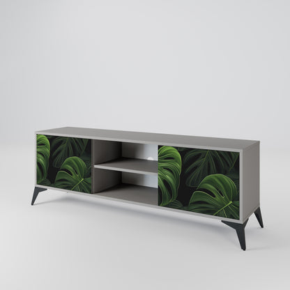 INFINITE MONSTERA 2-dörrars TV-bänk i grå finish