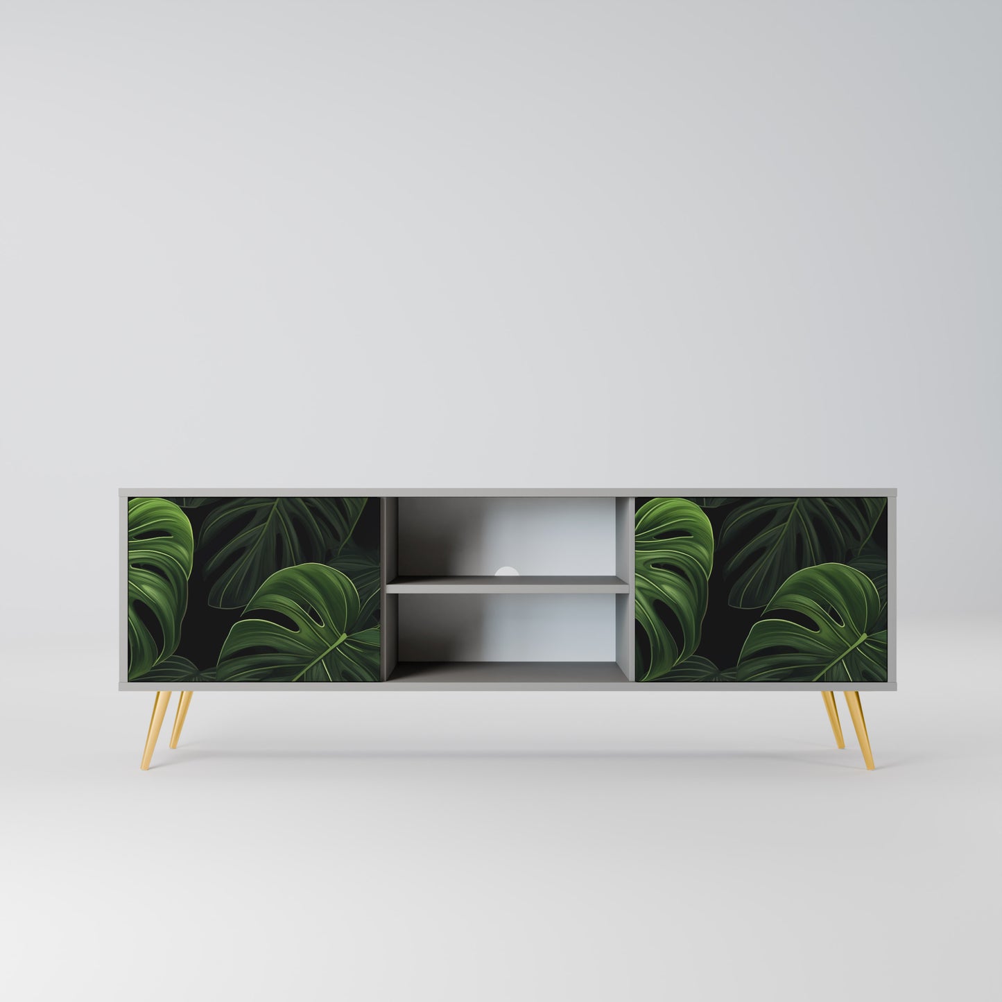 INFINITE MONSTERA 2-dörrars TV-bänk i grå finish
