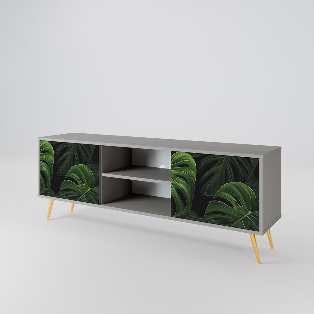 INFINITE MONSTERA 2-dörrars TV-bänk i grå finish