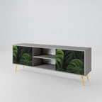 INFINITE MONSTERA 2-Door TV Stand in Grey Finish