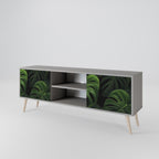 INFINITE MONSTERA 2-Door TV Stand in Grey Finish