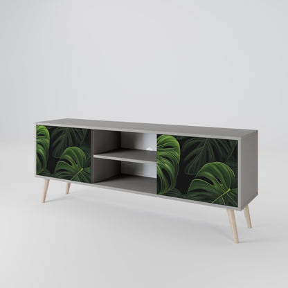 INFINITE MONSTERA 2-dörrars TV-bänk i grå finish