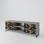 FOWLY DAZE 2-Door TV Stand in Grey Finish