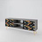 FOWLY DAZE 2-Door TV Stand in Grey Finish