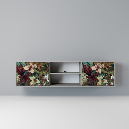 BOTANICAL EMERGENCE 2-dörrars TV-bänk i grå finish