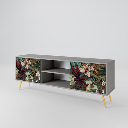 BOTANICAL EMERGENCE 2-dörrars TV-bänk i grå finish