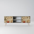 BLOOMING HARMONY 2-Door TV Stand in Grey Finish