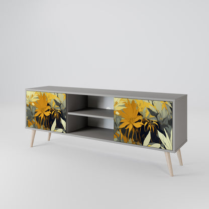 SUNKISSED LILY 2-Door TV Stand in Grey Finish