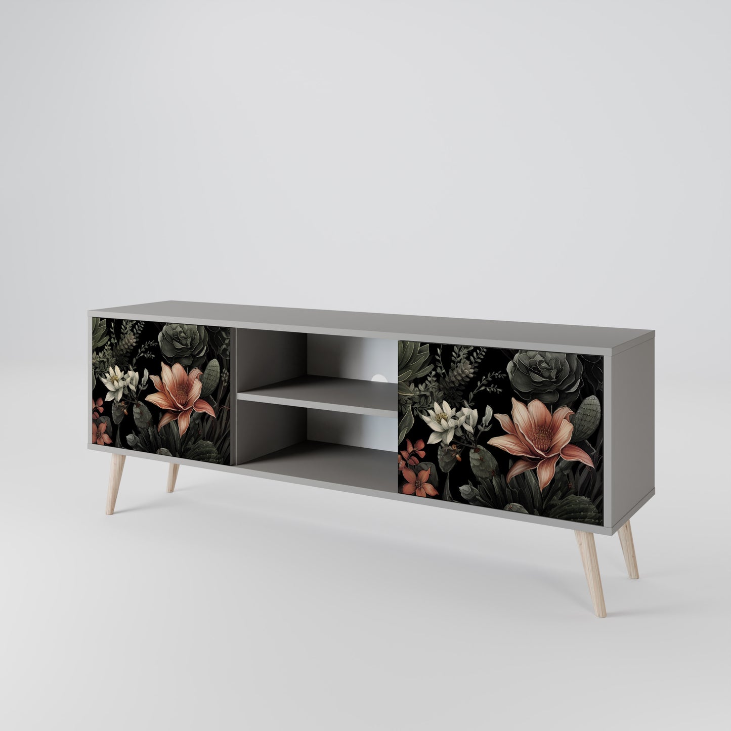 SECRET VERDURE 2-dörrars TV-bänk i grå finish