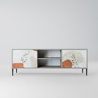 TRANQUIL TWIG 2-dörrars TV-bänk i grå finish